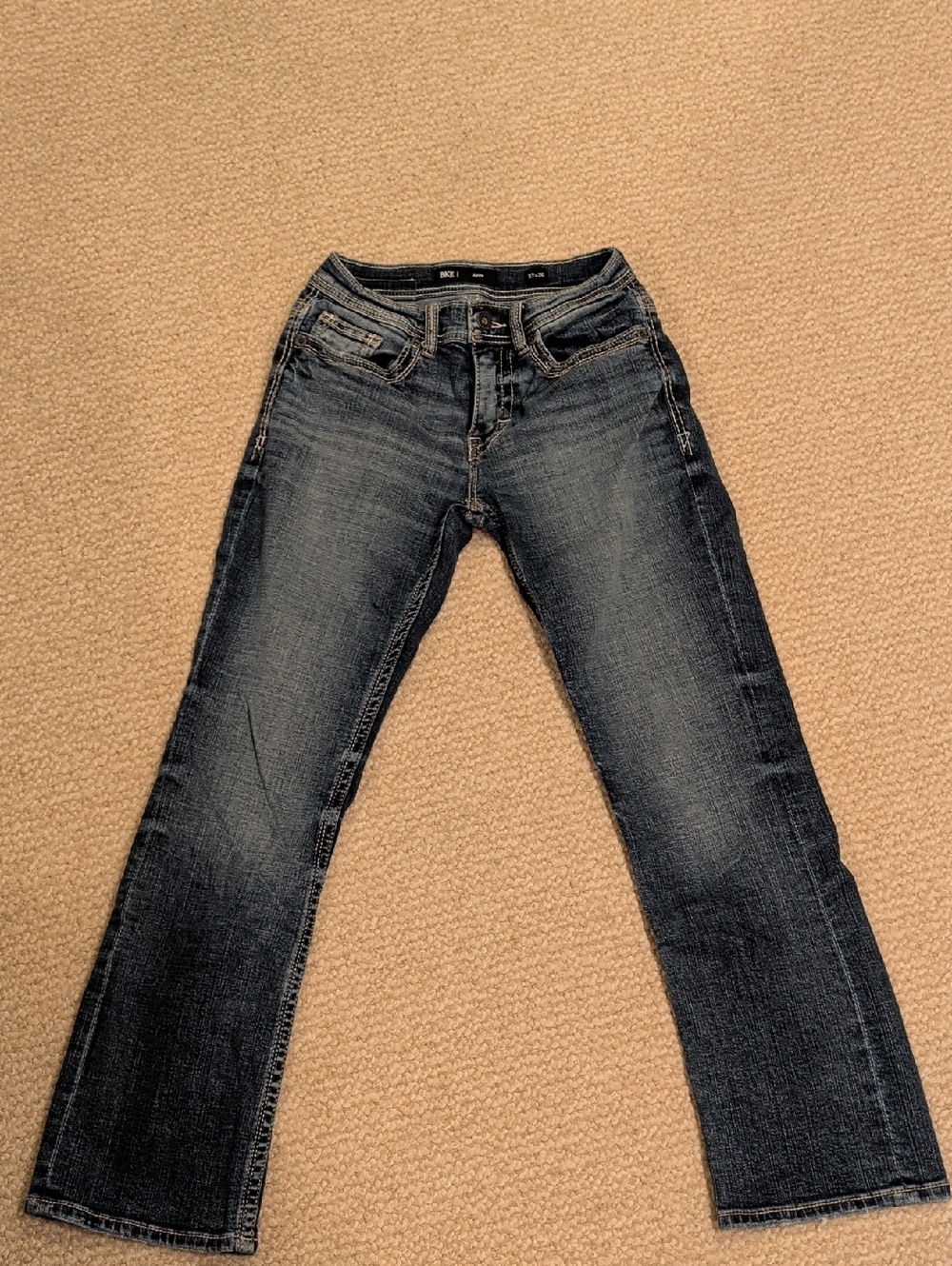 BKE Men's Medium Wash Bootcut Jeans - Blue